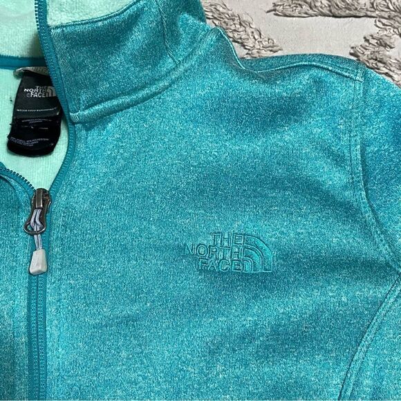 the North Face teal green fleece lined jacket size L - Picture 2 of 12